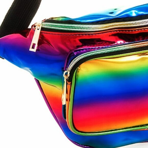 Rainbow PVC Fanny Pack - Picture 3 of 13